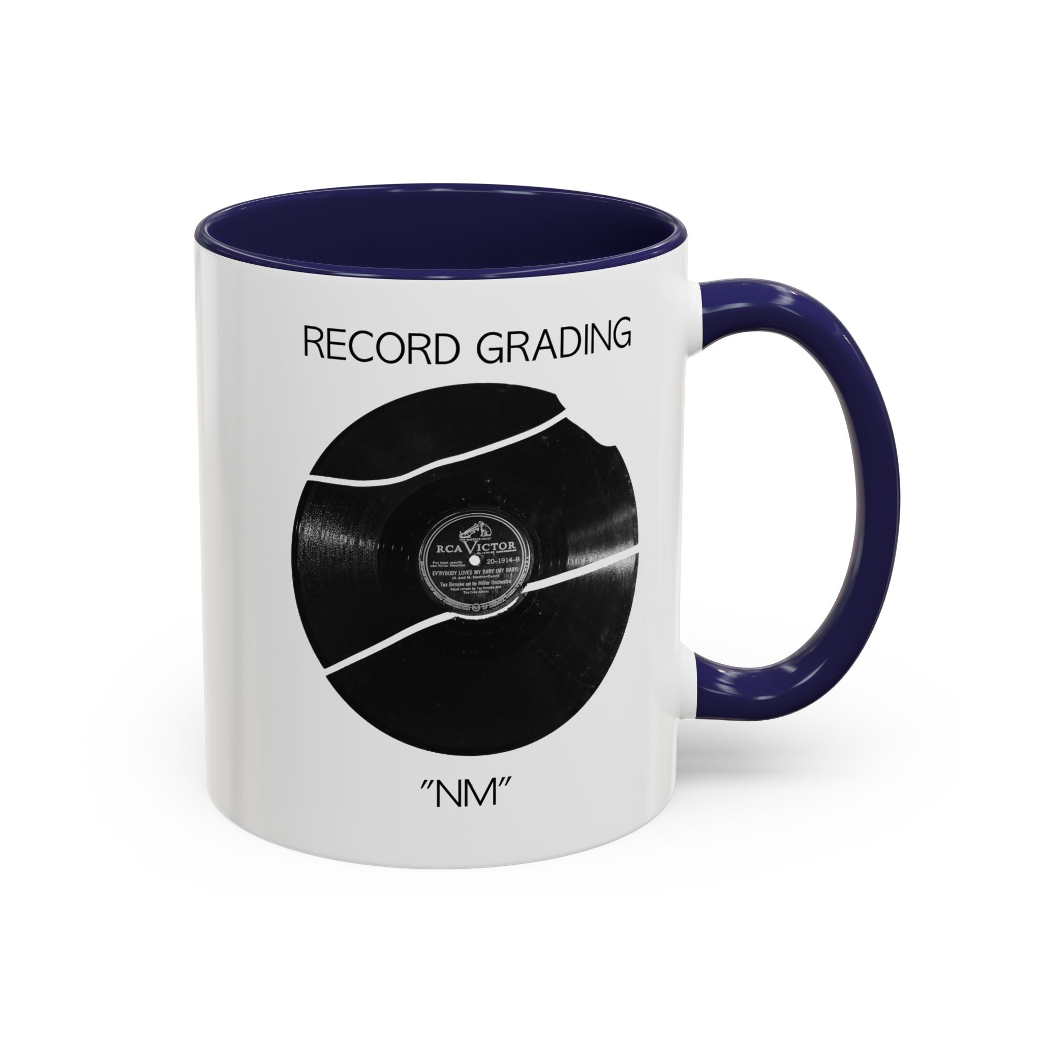 Near Mint (NM) Record Grading Mug | Black Handle & Interior