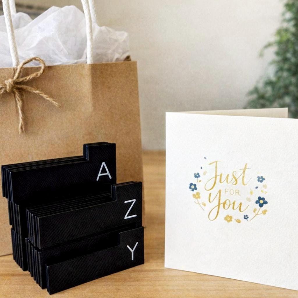 Numerical Vinyl Record Dividers – Minimalist Lip Design Set - for LP, CD, DVD & Book Storage