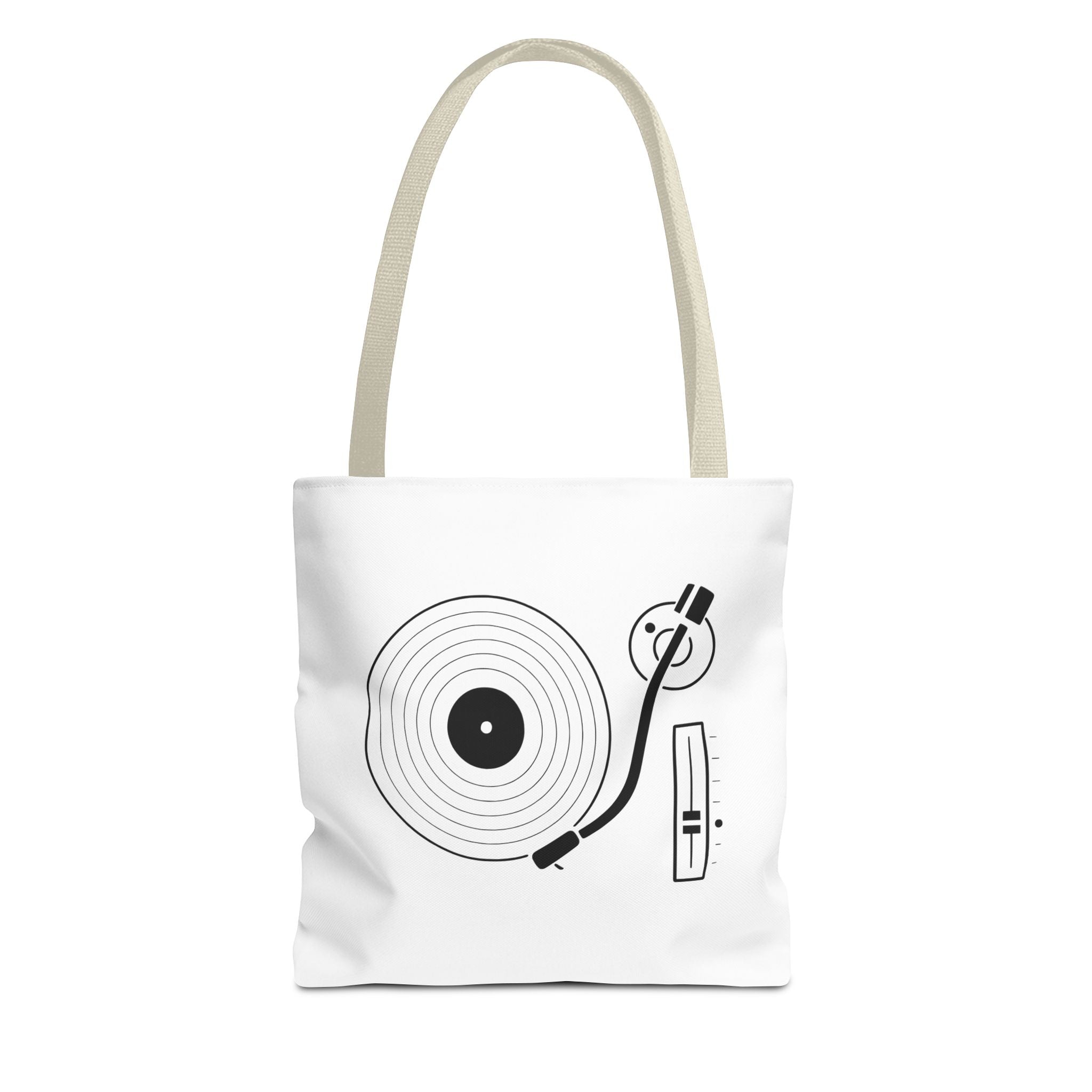 Retro Vinyl Record Turntable Tote Bag | Music Lover Tote