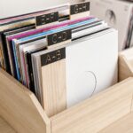Minimalist Vinyl Record Dividers – Dual‑Letter A‑Z Set (13‑Piece) – Solid Wood & Textured Black PLA
