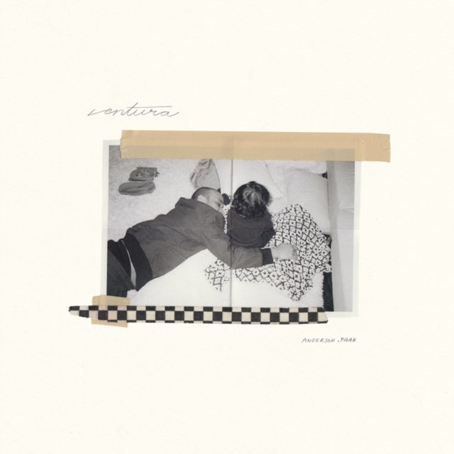 Album cover for Ventura by Anderson .Paak featuring a taped black-and-white photograph.