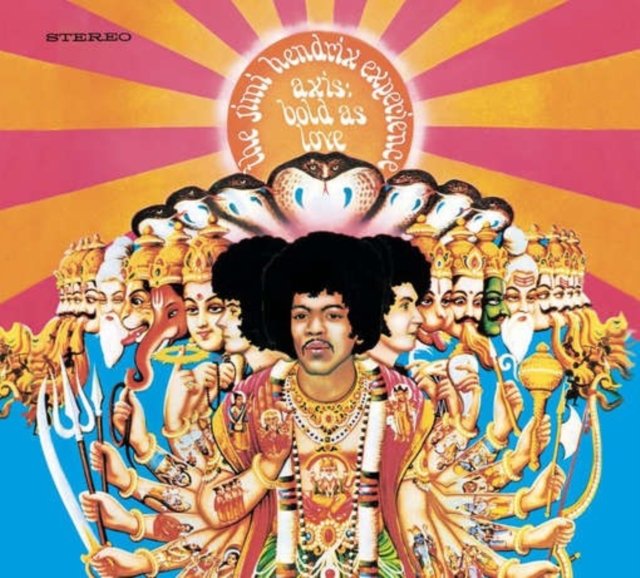 Psychedelic album cover art for Axis: Bold as Love by The Jimi Hendrix Experience.