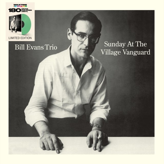 Vinyl album cover for Sunday At The Village Vanguard by the Bill Evans Trio.