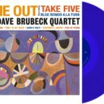 The Dave Brubeck Quartets Time Out album cover with a blue vinyl record.