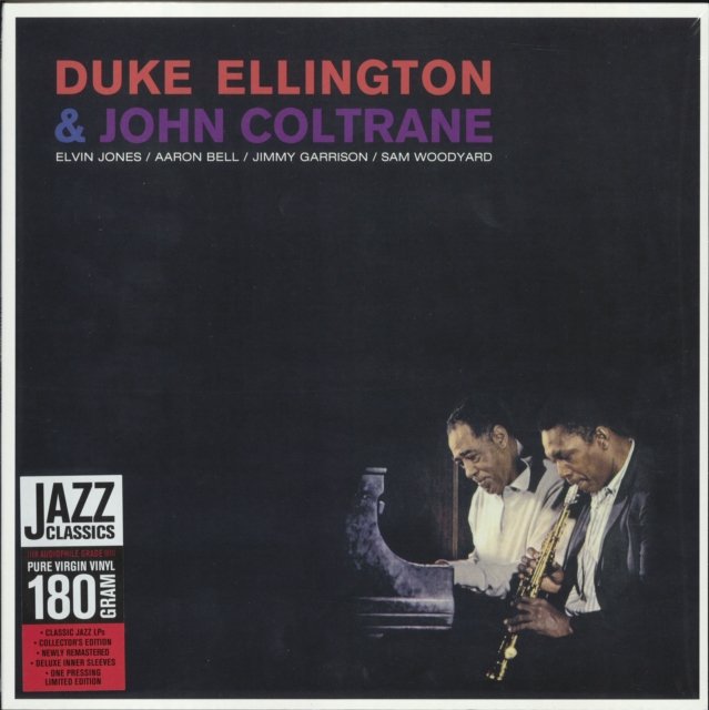 Vinyl album cover for the classic jazz record Duke Ellington and John Coltrane.