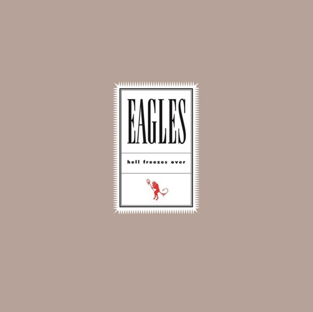 Eagles Hell Freezes Over album cover featuring a postage stamp design and red devil.