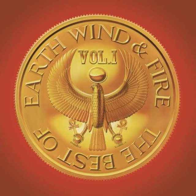 Gold medallion album cover for The Best of Earth, Wind & Fire Vol. 1.