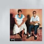 Iconic 1956 Ella and Louis jazz album cover featuring Ella Fitzgerald and Louis Armstrong.
