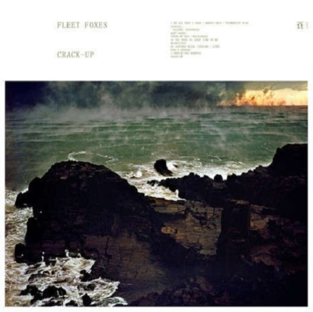 Fleet Foxes Crack-Up album cover featuring a dramatic, misty seascape.