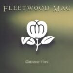 Fleetwood Mac Greatest Hits album cover featuring a stylized white botanical emblem.