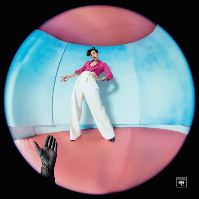 Fisheye lens album cover art for Fine Line by Harry Styles.