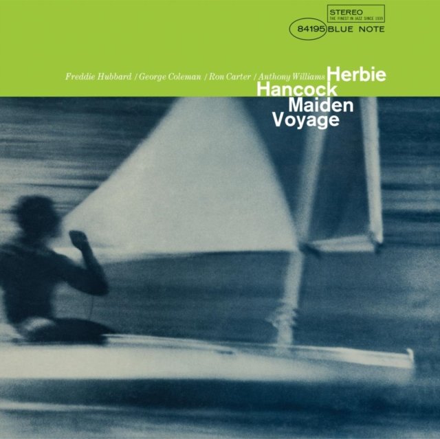 Album cover art for Herbie Hancocks Maiden Voyage jazz album on Blue Note Records.