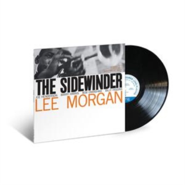 Lee Morgans The Sidewinder Blue Note vinyl album with black LP record.