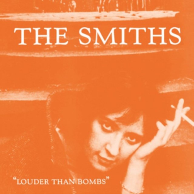 Orange album cover for The Smiths Louder Than Bombs featuring Shelagh Delaney.