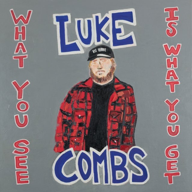 Folk art illustration of Luke Combss What You See Is What You Get album cover.