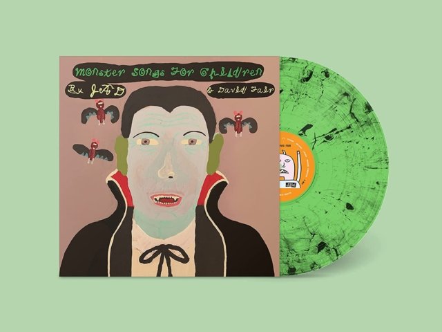 Monster Songs for Children green splatter vinyl LP by Jad Fair and David Fair.