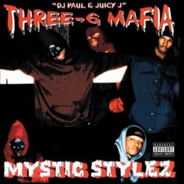 Album cover for Three 6 Mafias 1995 horrorcore hip-hop album, Mystic Stylez.