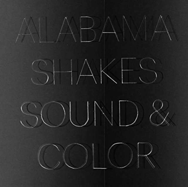 Alabama Shakes Sound & Color album cover featuring minimalist dark 3D wireframe typography.
