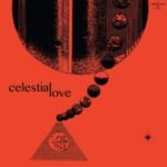 Red and black Sun Ra Celestial Love album cover featuring cascading planets and a pyramid.