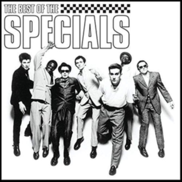 Album cover art for The Best of The Specials featuring the seven ska band members.