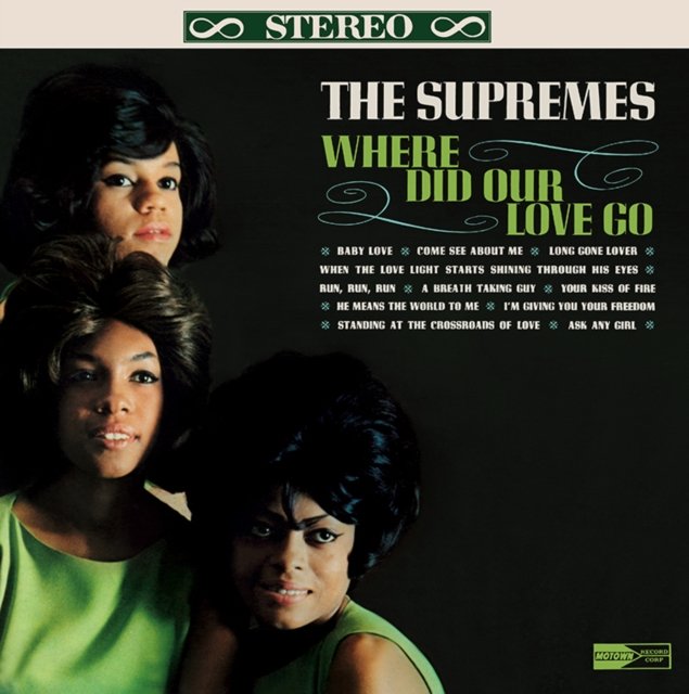 Motown album cover for Where Did Our Love Go by The Supremes.