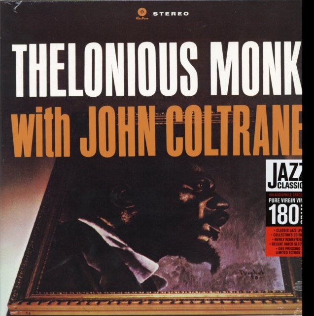 Thelonious Monk with John Coltrane vinyl LP album cover in protective shrink wrap.