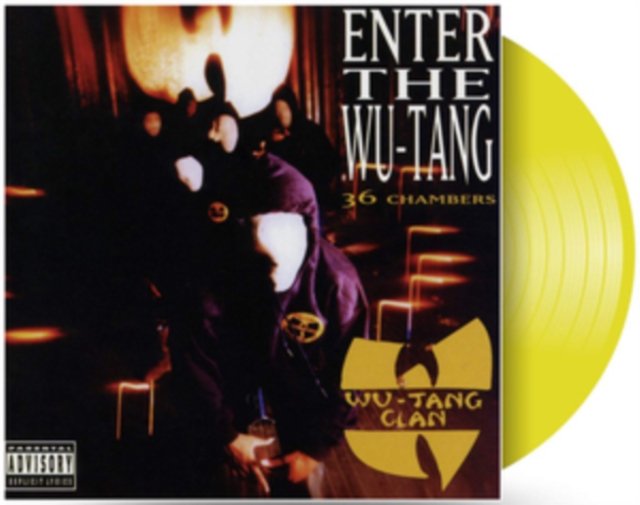 Wu-Tang Clan Enter the Wu-Tang (36 Chambers) album cover with yellow vinyl record.