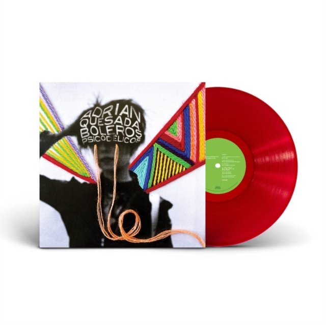 Adrian Quesada Boleros Psicodélicos vinyl album sleeve featuring a translucent red record.