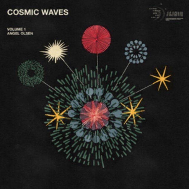 Angel Olsen Cosmic Waves Volume 1 album cover with retro mid-century cosmic starburst artwork.