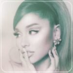 Retro 1960s-style album cover art for Positions by Ariana Grande.
