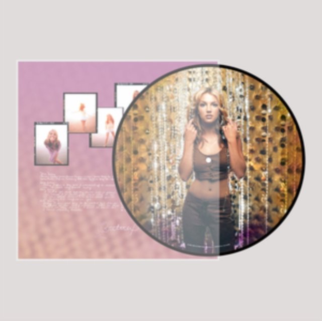 Britney Spears picture disc vinyl record alongside its printed album sleeve.