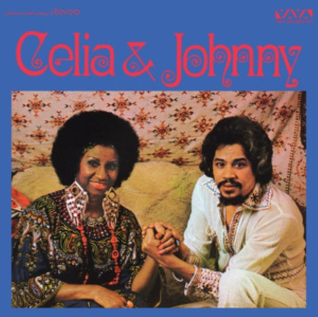 1974 album cover art for Celia & Johnny featuring Celia Cruz and Johnny Pacheco.