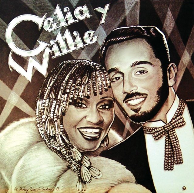Art Deco album cover of Celia y Willie by Celia Cruz and Willie Colón.