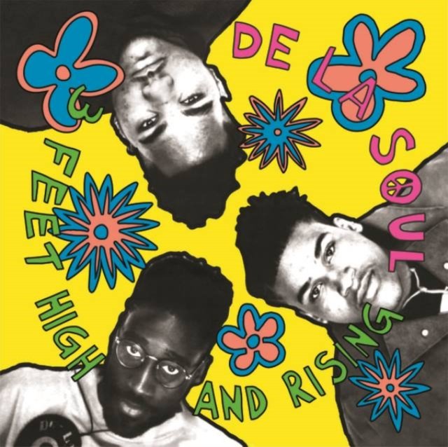 Vibrant album cover artwork for De La Souls 3 Feet High and Rising.