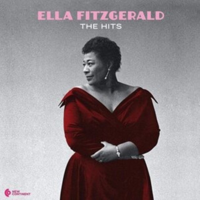 Album cover of Ella Fitzgerald: The Hits featuring the jazz singer in a red dress.