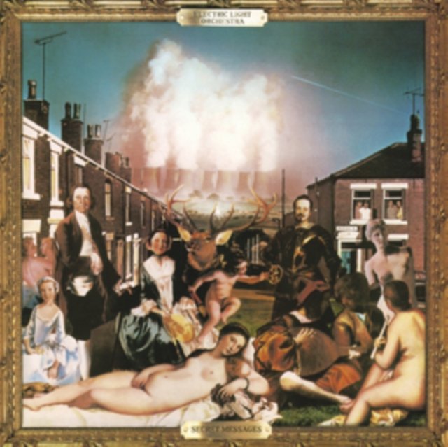 Electric Light Orchestras Secret Messages album cover featuring a surreal framed oil painting.