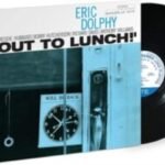 Eric Dolphy Out to Lunch! Blue Note vinyl LP album sleeve and black record.
