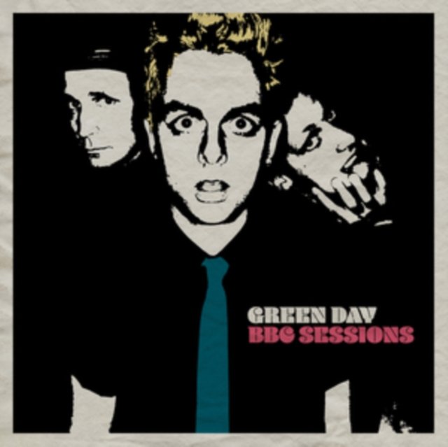 Graphic album cover for Green Days BBC Sessions featuring stylized portraits of the band.
