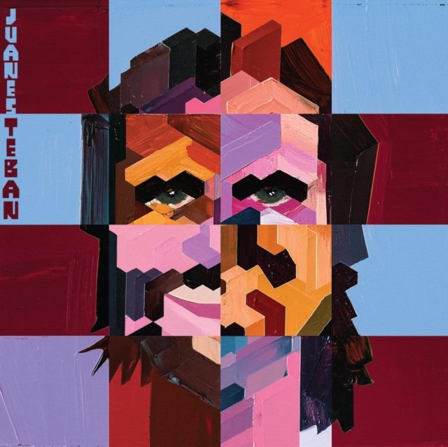 Colorful grid mosaic portrait of Juan Esteban in a modern cubist style.