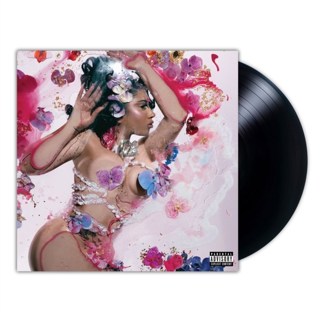 Kali Uchis Orquídeas vinyl record featuring the album cover artwork and black LP.