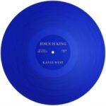 Kanye Wests Jesus Is King album cover featuring a blue vinyl record.