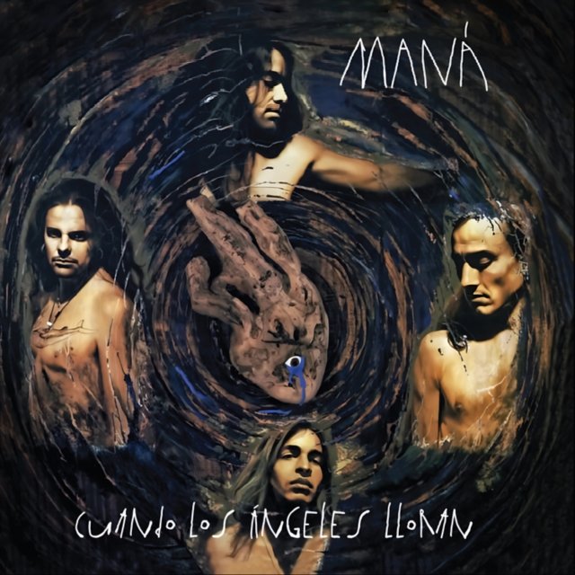 Album cover art for Cuando los Ángeles Lloran by Mexican rock band Maná.