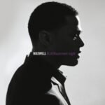 Black and white album cover for Maxwells BLACKsummersnight featuring a profile portrait.