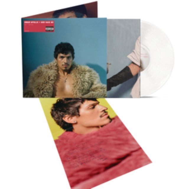 Omar Apollo God Said No vinyl record package with clear LP and poster.