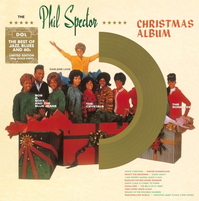 Cover art for The Phil Spector Christmas Album limited edition gold vinyl reissue.