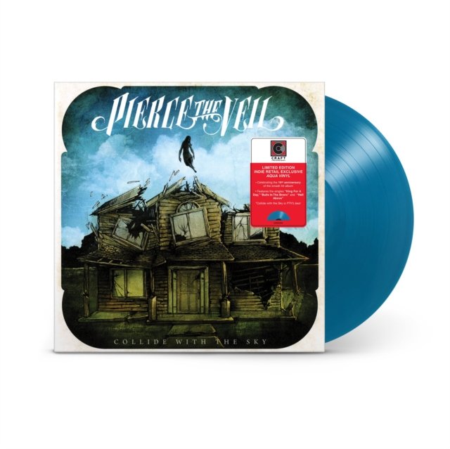 Pierce The Veil Collide with the Sky limited edition aqua blue vinyl record.