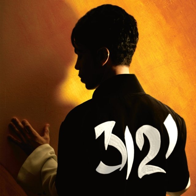 Prince 3121 album cover art featuring the artists back profile in a black jacket.