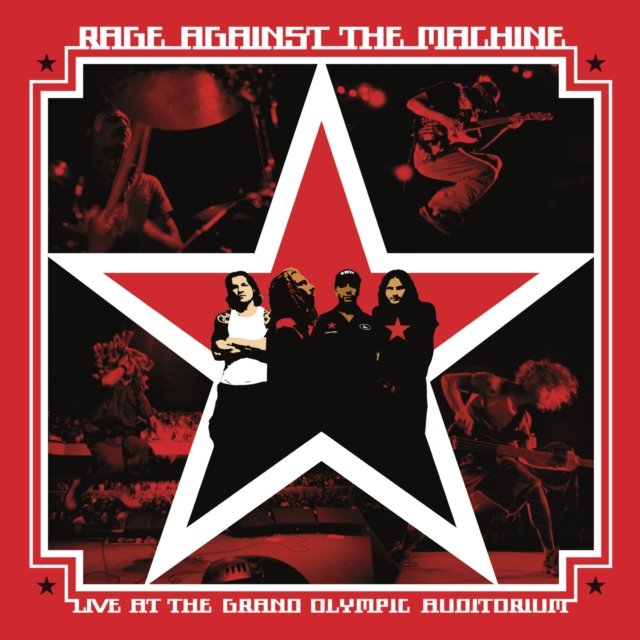Album cover for Rage Against the Machines Live at the Grand Olympic Auditorium.
