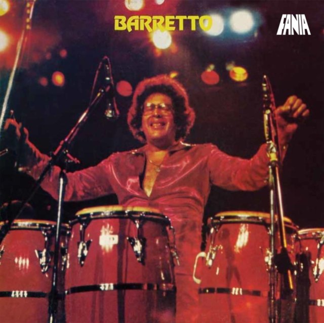 Ray Barretto performing live with conga drums on his self-titled Fania album cover.