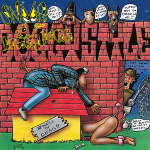Official cartoon album cover art for Snoop Doggy Doggs 1993 debut album, Doggystyle.